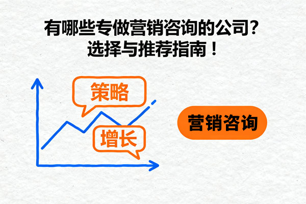 有哪些專做營銷咨詢的公司？選擇與推薦指南！